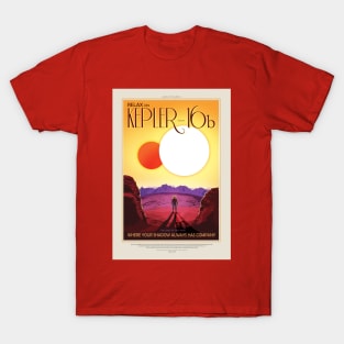 Kepler-16b Retro Poster T-Shirt